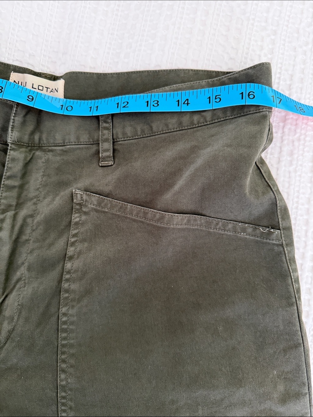NILI LOTAN Shon Cotton Twill Barrel-Leg Size 6 Camo Olive Green color - Picture 5 of 12